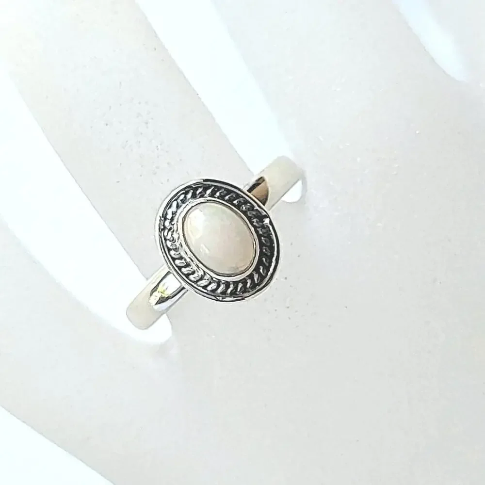 Sterling Silver Ethiopian Opal Ring -